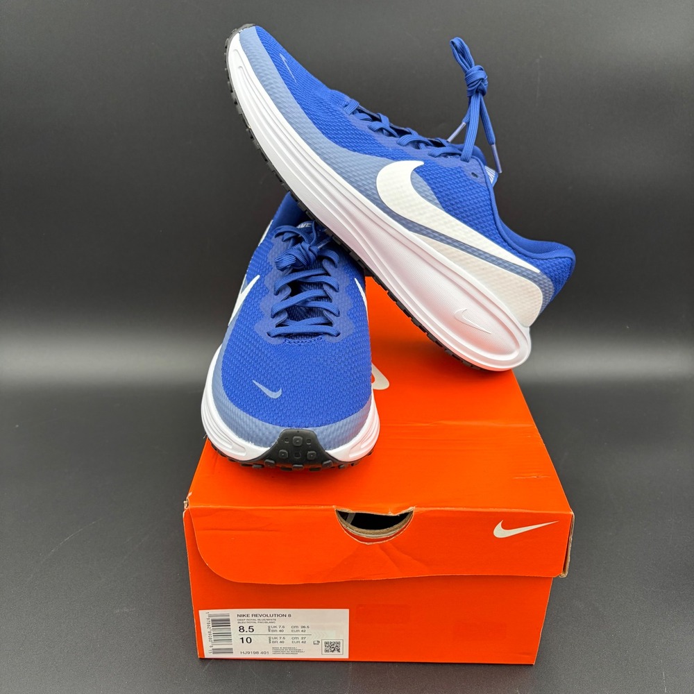 Nike Revolution 8 Deep Royal Blue White Running Shoes HJ9198-401 Mens 8.5